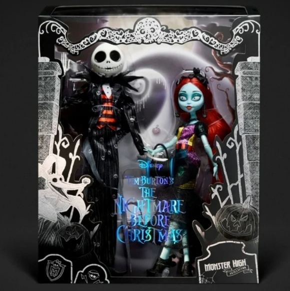 🪩Monster High Skullector Disney's The Nightmare Before Christmas Jack & Sally - Picture 9 of 16